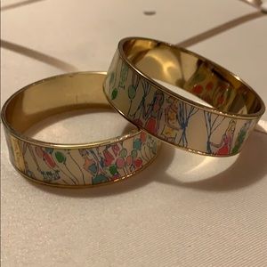 Lilly Pulitzer Celebration Bangle bracelets both